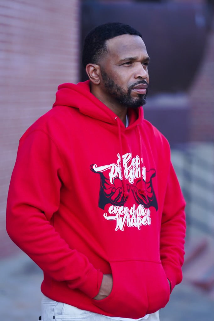 Apple red keep praying even if it’s a whisper hoodie