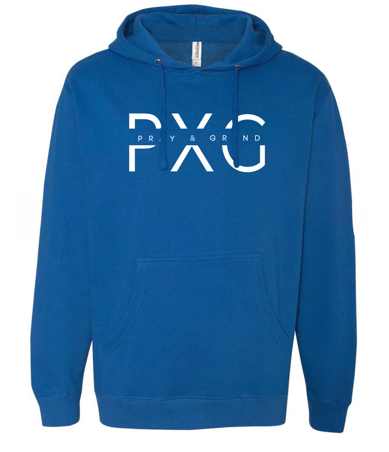 Royal blue pray and grind  hoodie